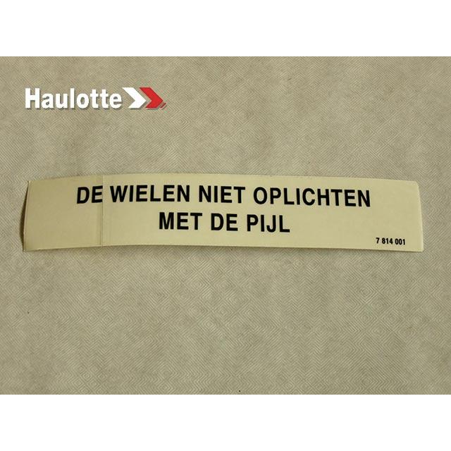 Haulotte Part # 3078140010 - LABELS