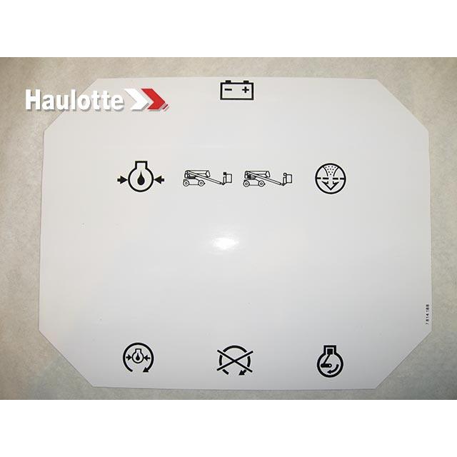Haulotte Part # 3078141880 - TOP PANEL LABEL