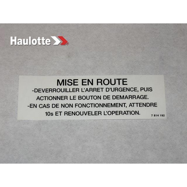 Haulotte Part # 3078141920 - LABELS