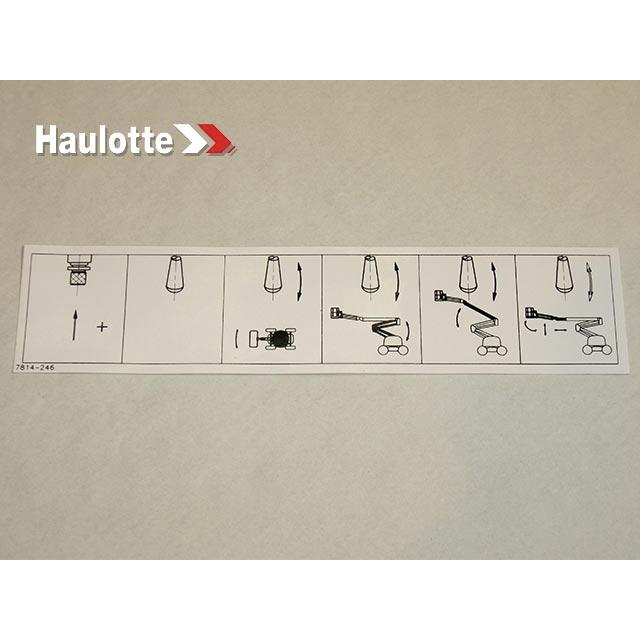 Haulotte Part # 3078142460 - PUMP USAGE PLATE