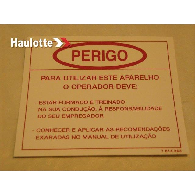 Haulotte Part # 3078142630 - LABEL