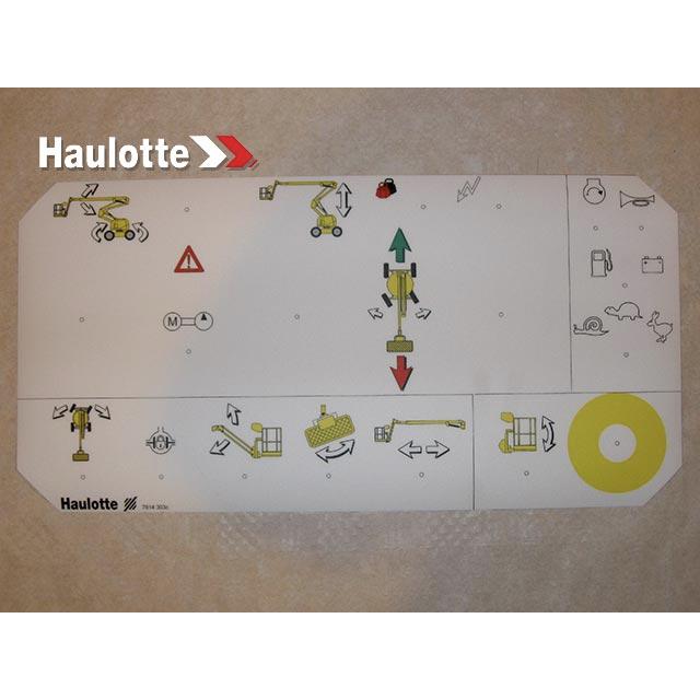 Haulotte Part # 3078143030 - TOP PANEL LABEL
