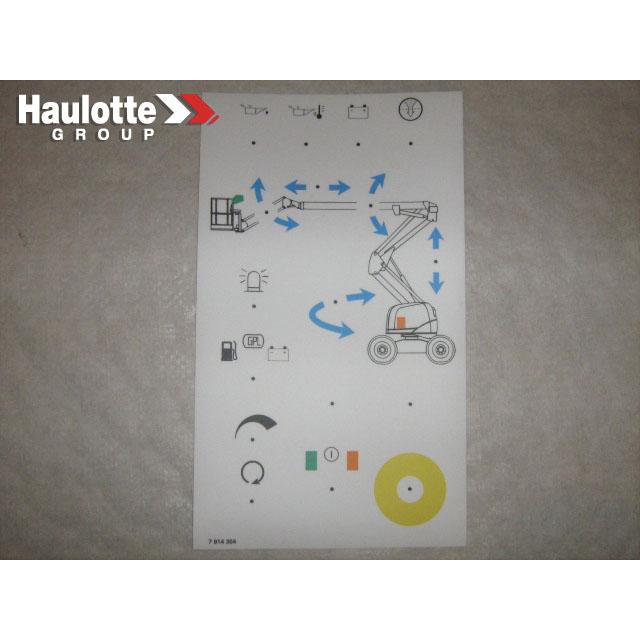 Haulotte Part # 3078143040 - BOTTOM PANEL LABEL