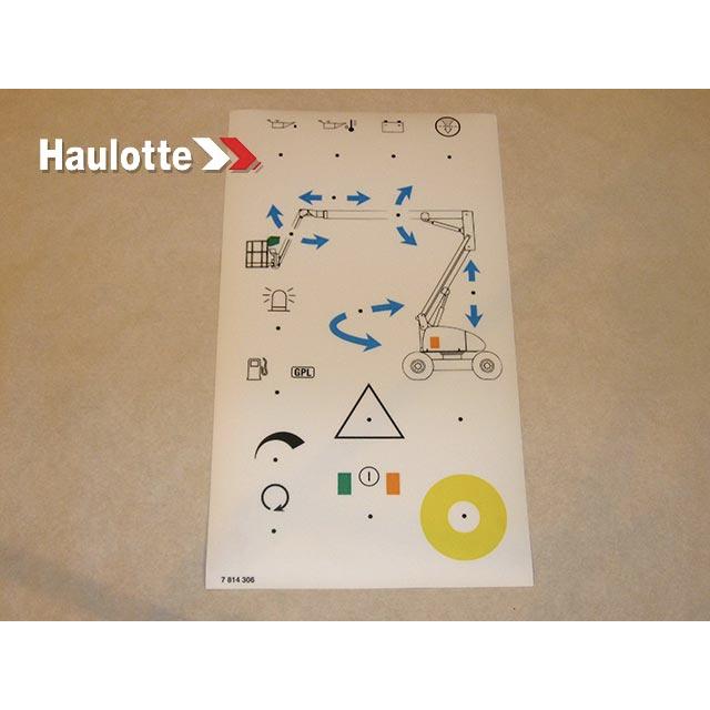 Haulotte Part # 3078143060 - DECAL - CONTROL BOX