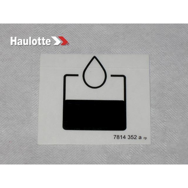 Haulotte Part # 3078143520 - HYDRAULIC OIL  LABEL