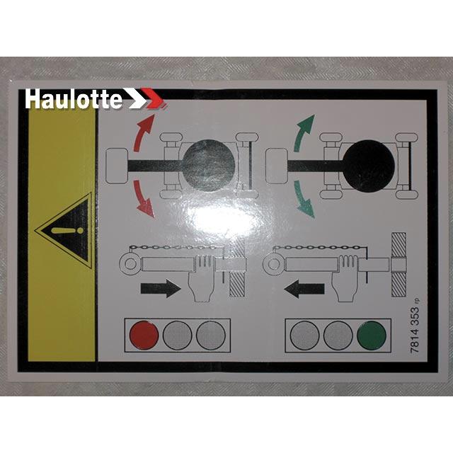 Haulotte Part # 3078143530 - ENLEVER LABEL