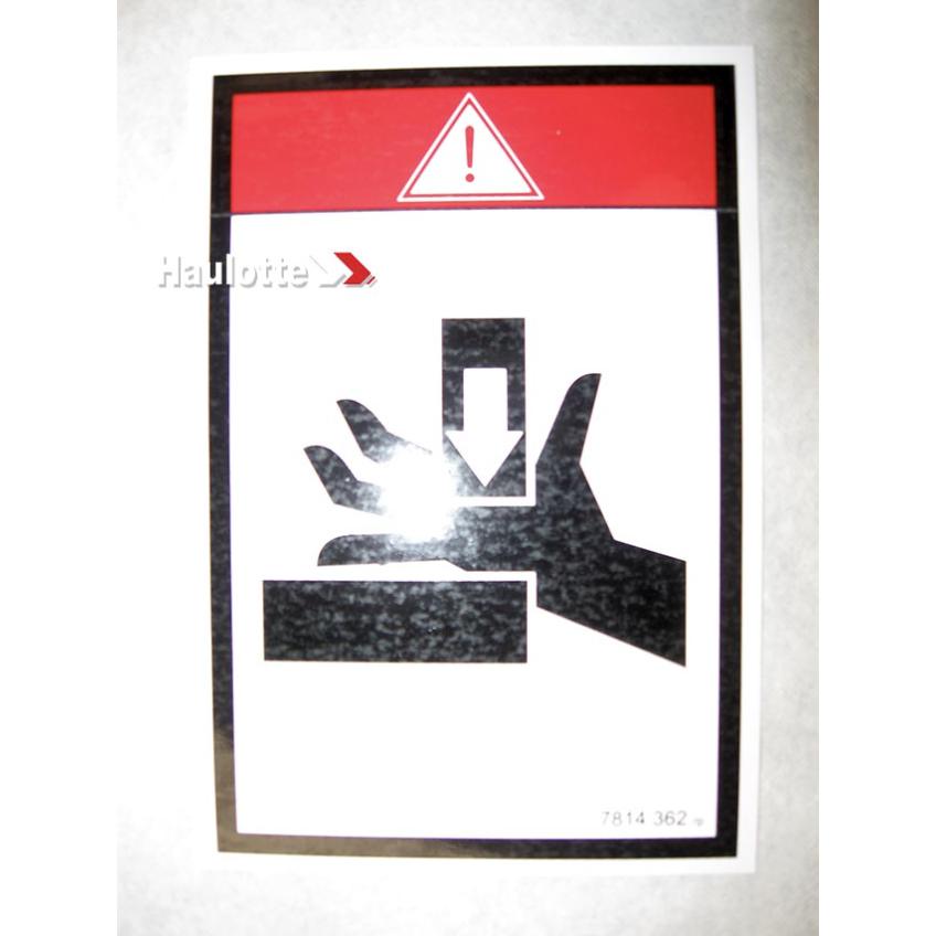 Haulotte Part # 3078143620 - DANGER LABEL