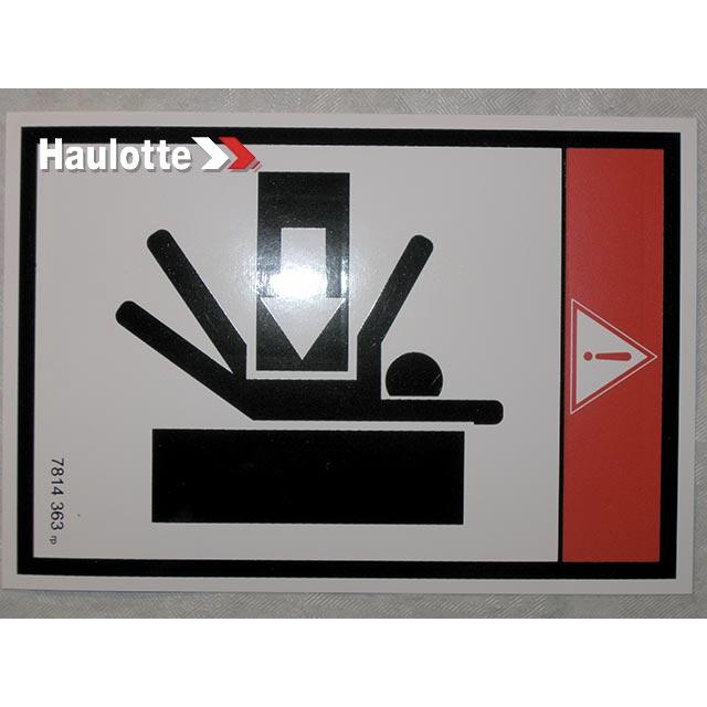 Haulotte Part # 3078143630 - DANGER LABEL