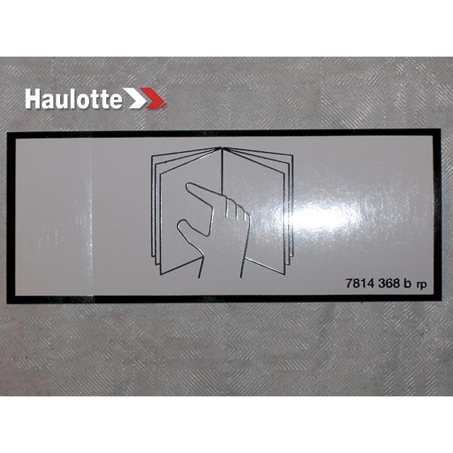 Haulotte Part # 3078143680 - Decal-Read Manual
