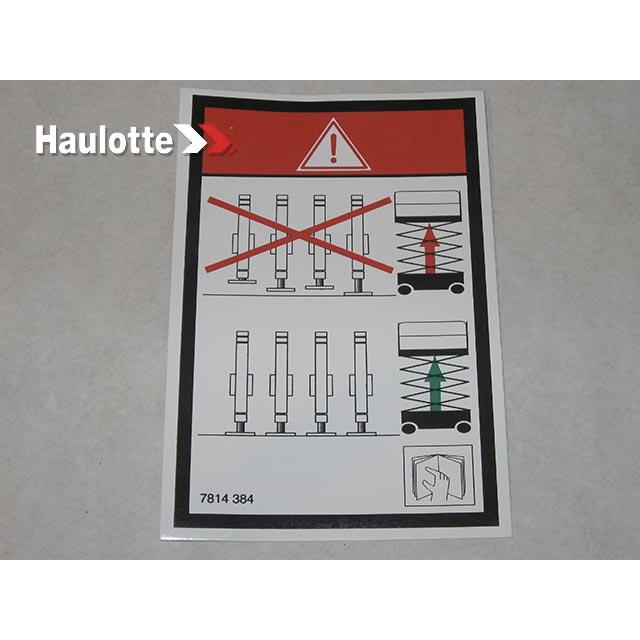 Haulotte Part # 3078143840 - LABEL