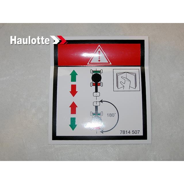 Haulotte Part # 3078145070 - DANGER SENS LABEL