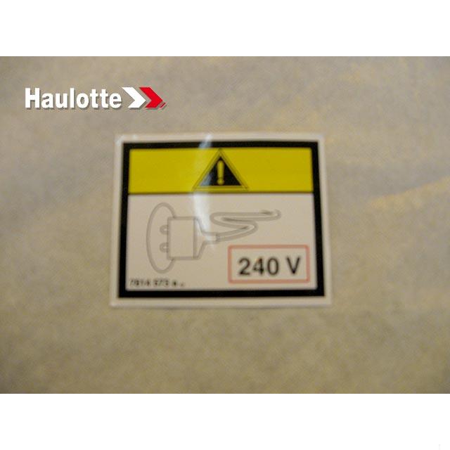 Haulotte Part # 3078145730 - 240V SOCKET POSITION
