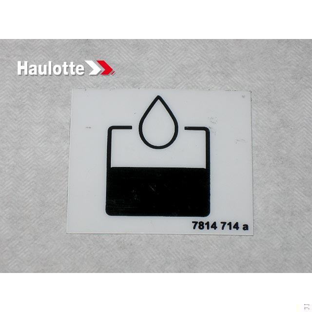 Haulotte Part # 3078147140 - HYDRAULIC OIL LABEL