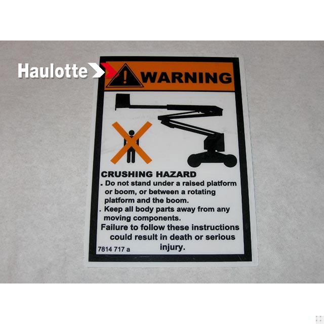 Haulotte Part # 3078147170 - ?¡§?£¤ DO NOT PARK ?¡§?? LABEL