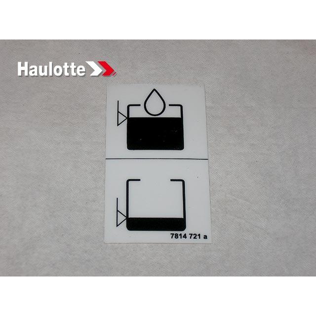 Haulotte Part # 3078147210 - OIL LEVEL LABEL