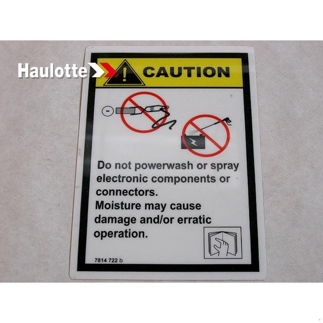 Haulotte Part # 3078147220 - WELDING EARTH LABEL