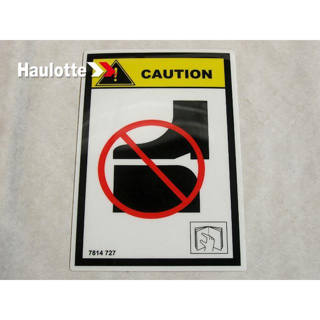 Haulotte Part # 3078147270 - DO NOT STAND LABEL