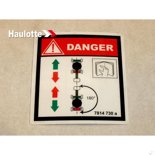 Haulotte Part # 3078147300 - DIRECTION OF TRAVEL LABEL