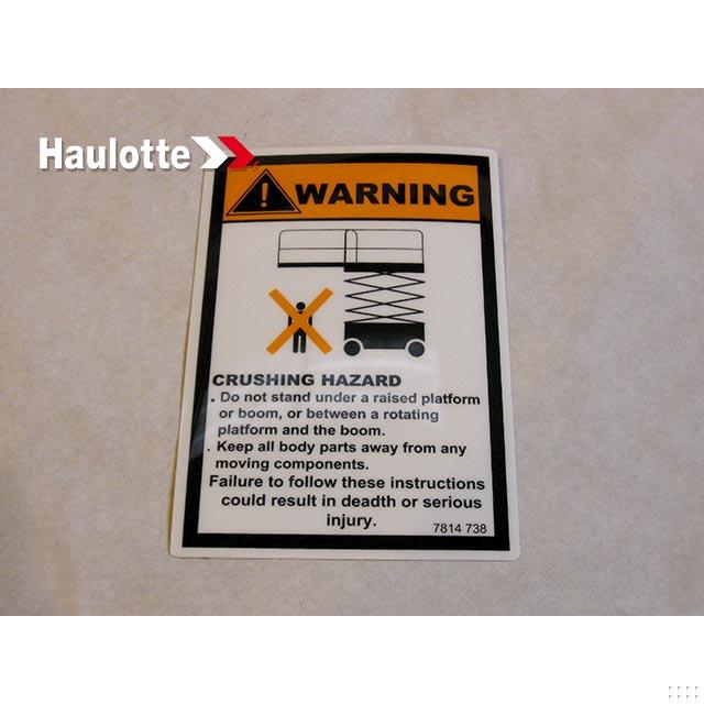 Haulotte Part # 3078147380 - ?¡§?£¤ DO NOT PARK ?¡§?? LABEL