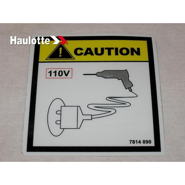 Haulotte Part # 3078148900 - 110 V SOCKET  LABEL
