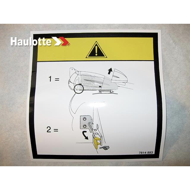 Haulotte Part # 3078148930 - ROTATION SUPPT LABEL