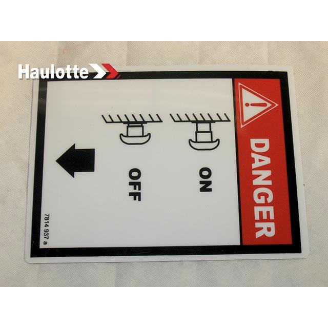 Haulotte Part # 3078149370 - LABEL