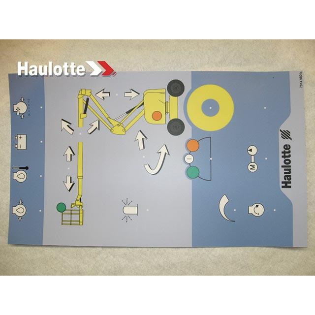 Haulotte Part # 3078149800 - BOTTOM PANEL LABEL
