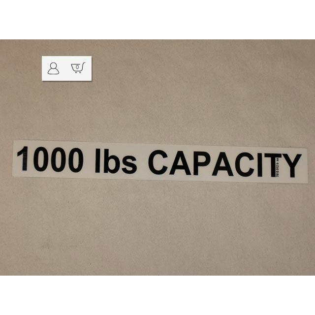 Haulotte Part # 3078150120 - Decal-Capacity 1000lbs