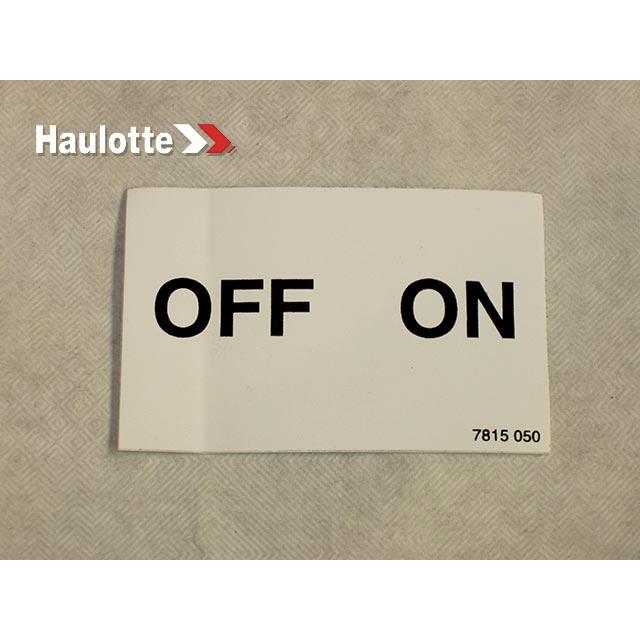 Haulotte Part # 3078150500 - BOUTON POUSS LABEL