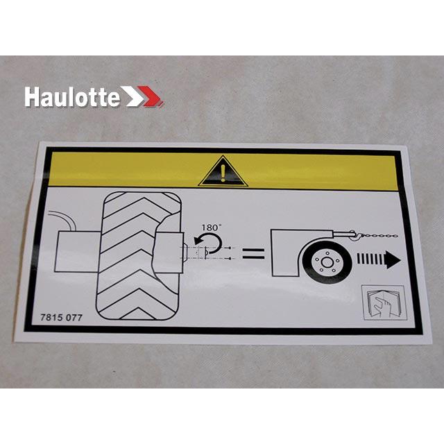 Haulotte Part # 3078150770 - DEREINAGE LABEL