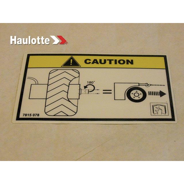 Haulotte Part # 3078150780 - BRAKE RELEASE LABEL