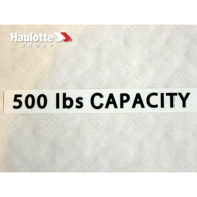 Haulotte Part # 3078151060 - Decal-500# Capacity-Compact 10N