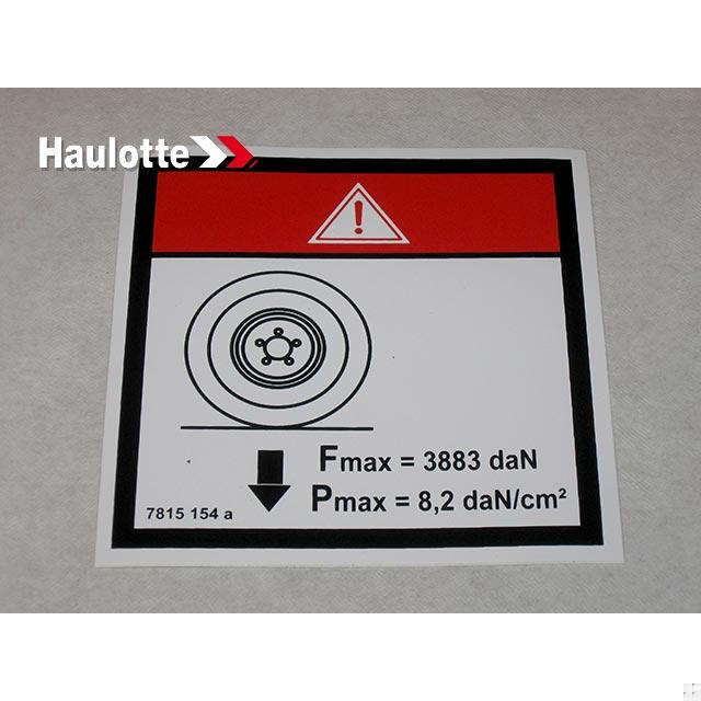 Haulotte Part # 3078151540 - LOAD ON ONE WHEEL