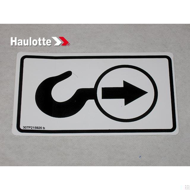 Haulotte Part # 307P215920 - LIFTING POINT STICKER