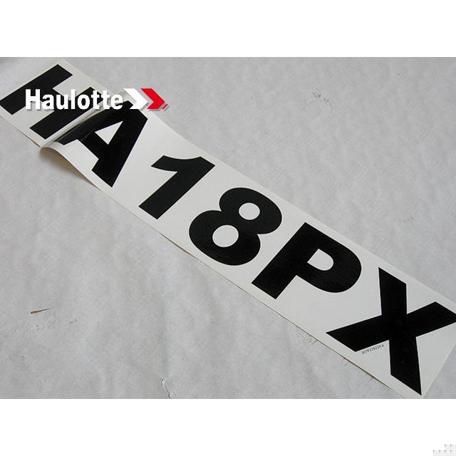 Haulotte Part # 307P218220 - LABEL