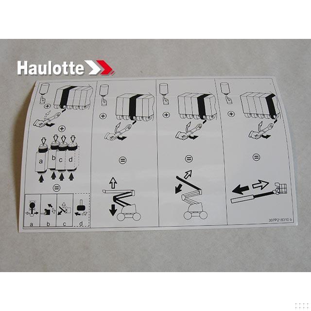 Haulotte Part # 307P218310 - LABEL