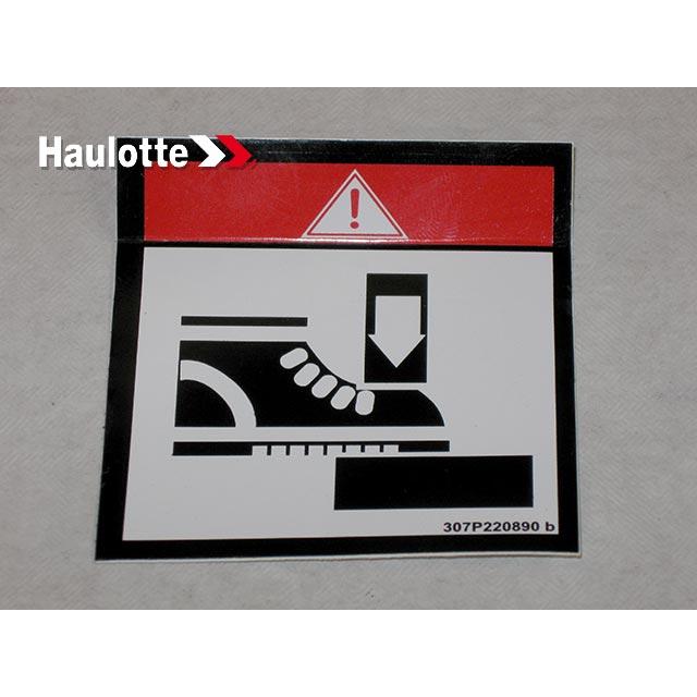 Haulotte Part # 307P220890 - LABEL