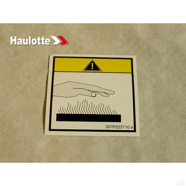 Haulotte Part # 307P223710 - HEAT BURN DANGER