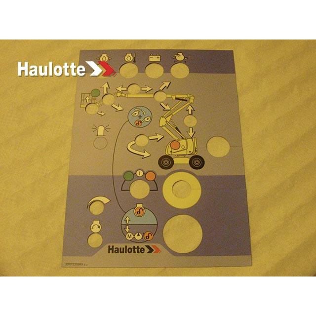Haulotte Part # 307P225980 - DECAL - CONTROL BOX