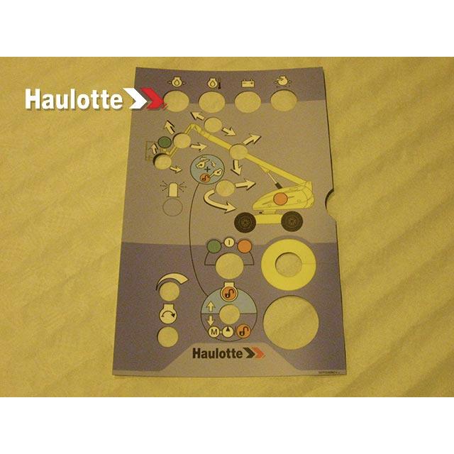 Haulotte Part # 307P226260 - CONTROL BOX LABEL