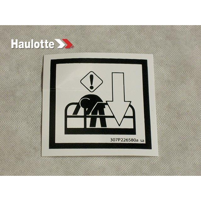 Haulotte Part # 307P226580 - Decal - Emergency Decent Instr.