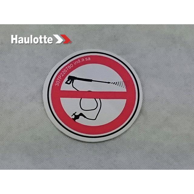 Haulotte Part # 307P226780 - PRESSURE LABEL