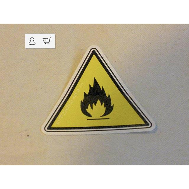 Haulotte Part # 307P226800 - FIRE DANGER LABEL