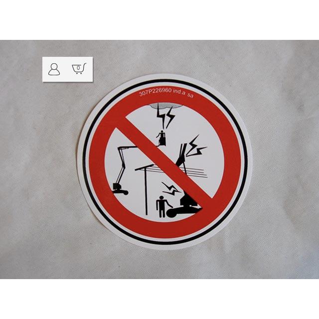 Haulotte Part # 307P226960 - ELECTROCUTION LABEL