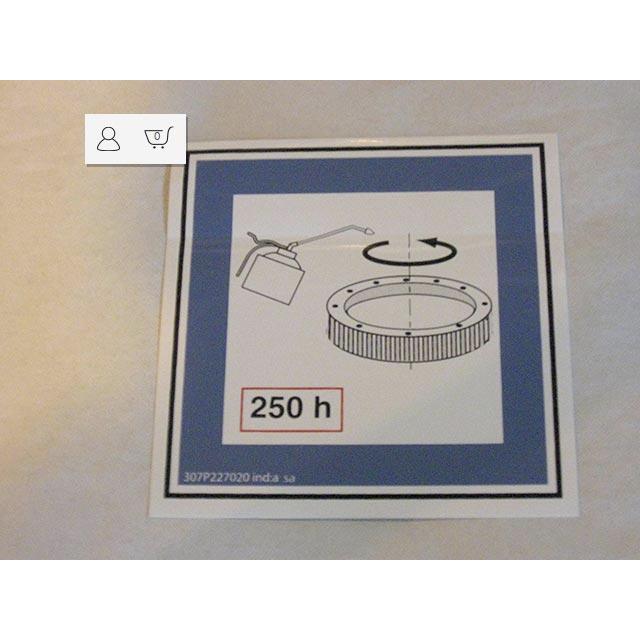 Haulotte Part # 307P227020 - GREASE LABEL