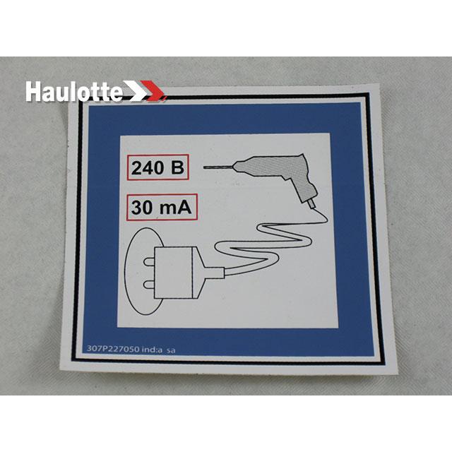 Haulotte Part # 307P227050 - INFORMATION EXPLANATION 30 240