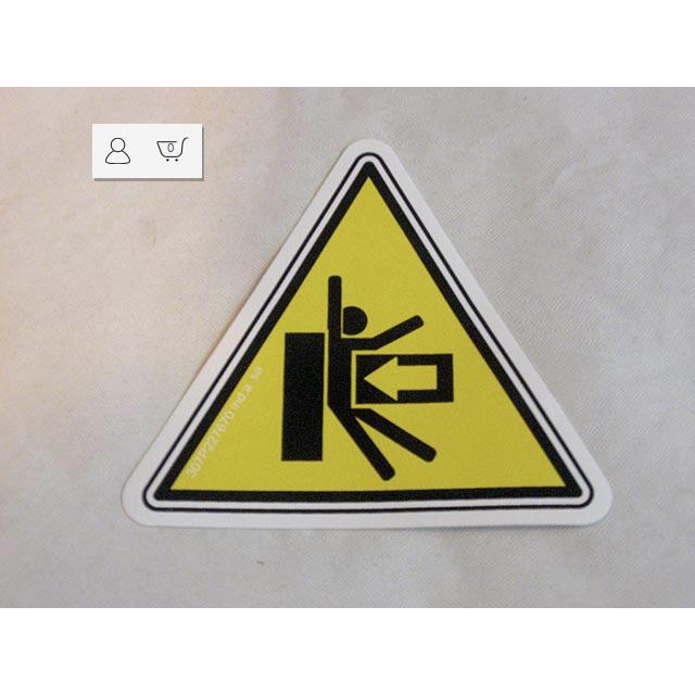 Haulotte Part # 307P227670 - BODY CRUSHING LABEL