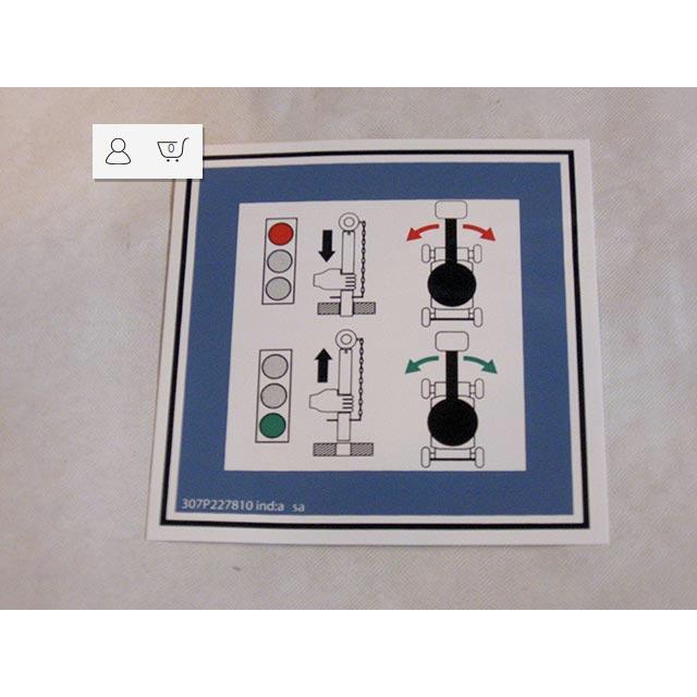 Haulotte Part # 307P227810 - INDICATION LABEL