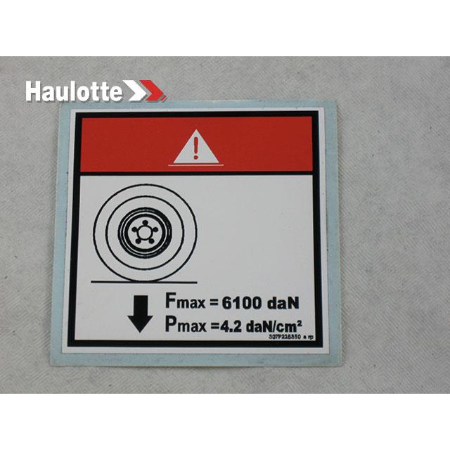 Haulotte Part # 307P228350 - LOAD ON ON WHEEL