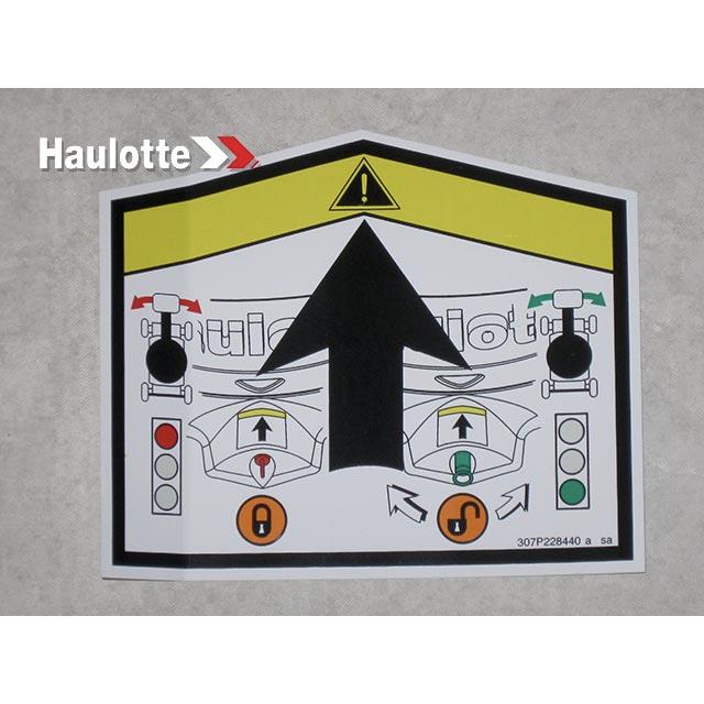 Haulotte Part # 307P228440 - LABEL
